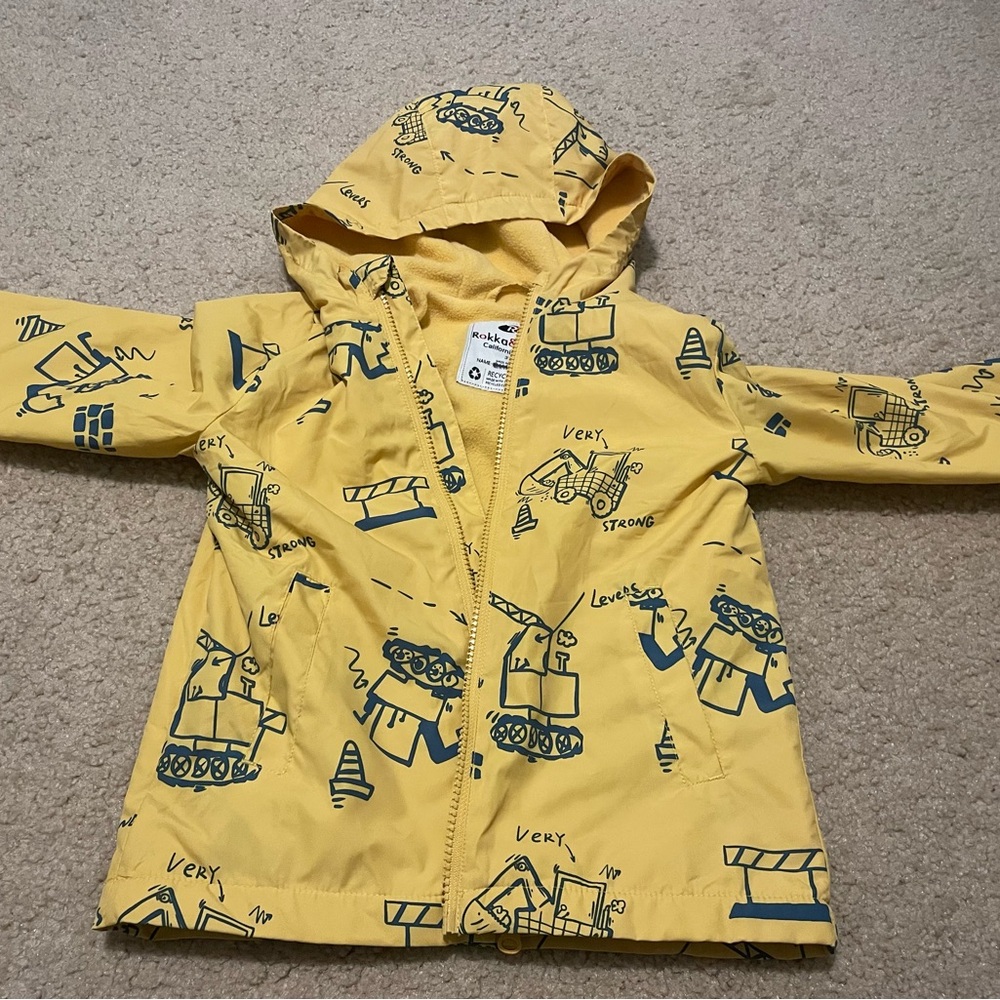 Rokka&Rolla Yellow Construction Themed Windbreaker